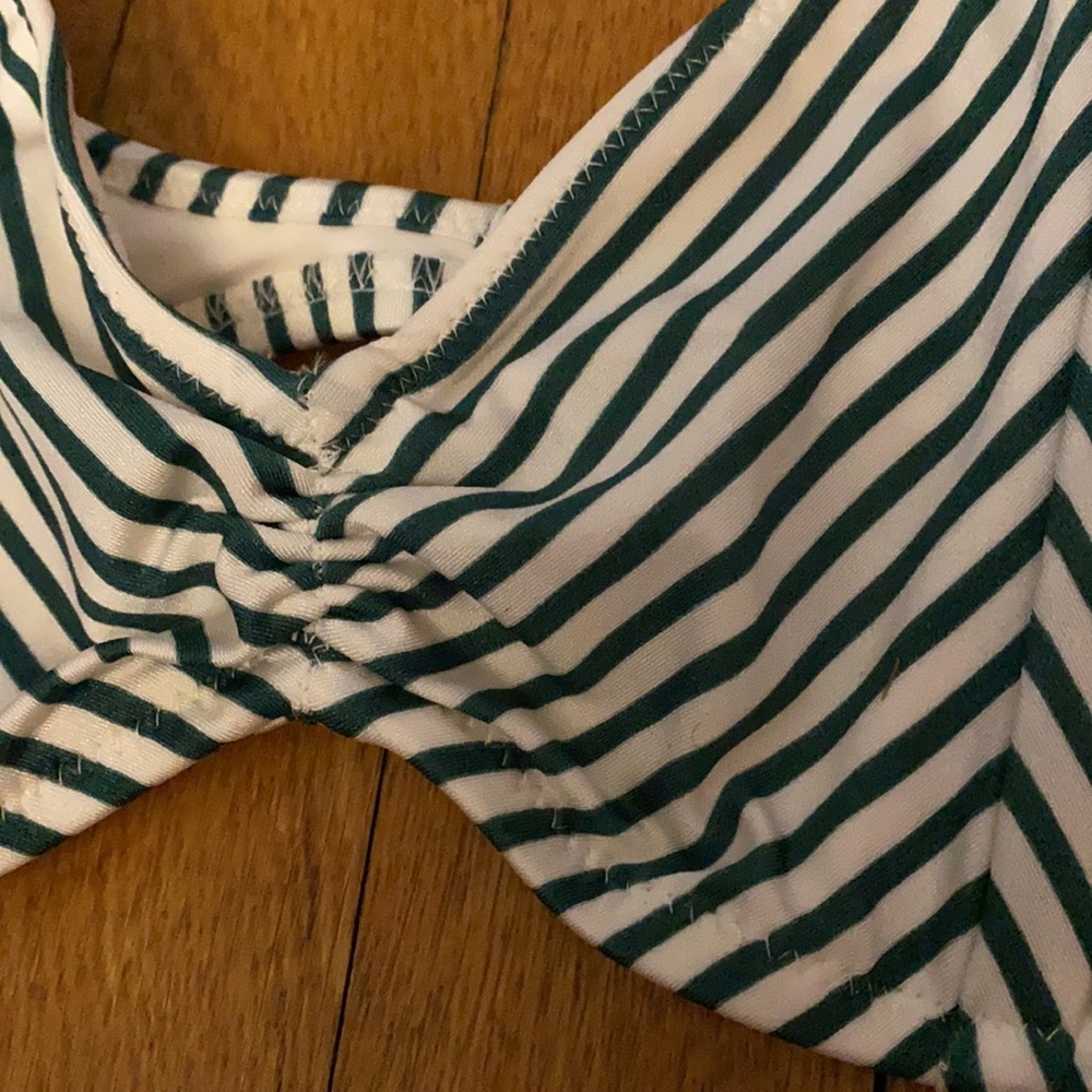 Tori Praver Vada Striped Ruffle Bikini Top - Picture 6 of 11